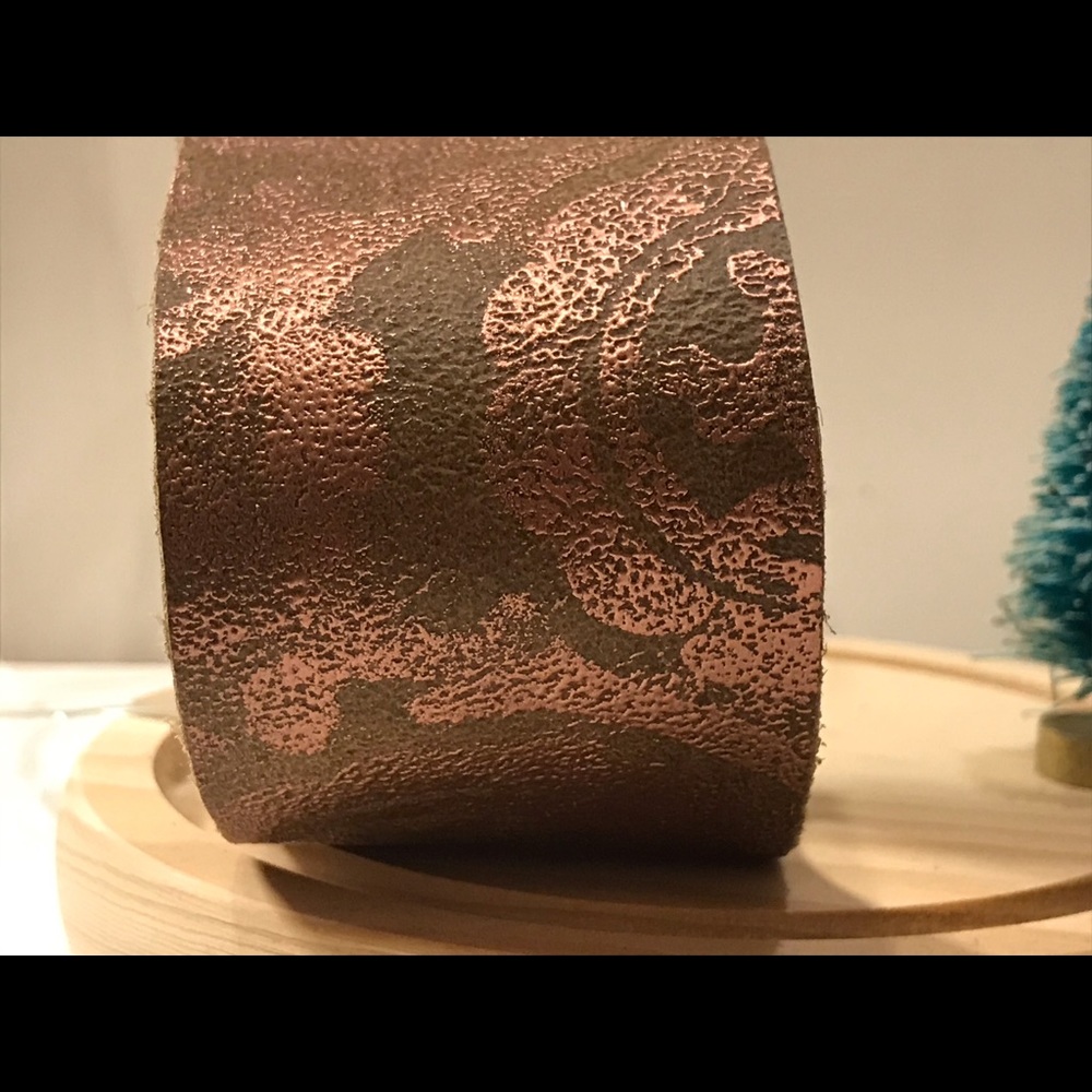 New!! Beautiful handcrafted leather cuff bracelet.